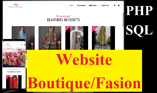 Download Boutique/Fashion Responsive Website in PHP, SQL