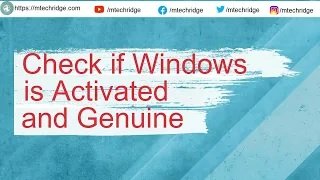 How to check if Windows is activated and genuine