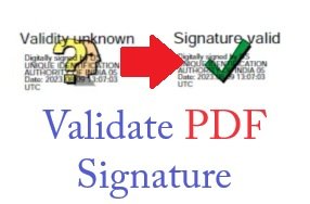 Validating Digital signature in Any PDF Reader