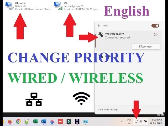 How to Change Priority of Wired / Wireless Network Adapter