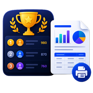 Leaderboards & Printable Reports